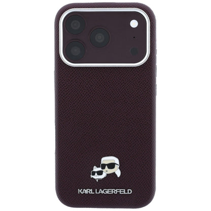 Husa MagSafe pentru Apple iPhone 18 Pro Max / 17 Pro Max, Karl Lagerfeld, Grained KC Heads, Visinie