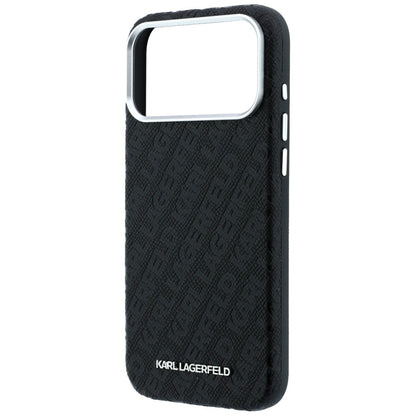 Husa MagSafe pentru Apple iPhone 18 Pro Max / 17 Pro Max, Karl Lagerfeld, Grained Metal Logo, Neagra