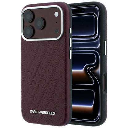 Husa MagSafe pentru Apple iPhone 18 Pro Max / 17 Pro Max, Karl Lagerfeld, Grained Metal Logo, Visinie