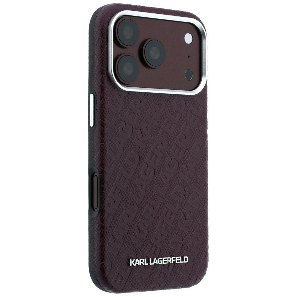 Husa MagSafe pentru Apple iPhone 18 Pro Max / 17 Pro Max, Karl Lagerfeld, Grained Metal Logo, Visinie