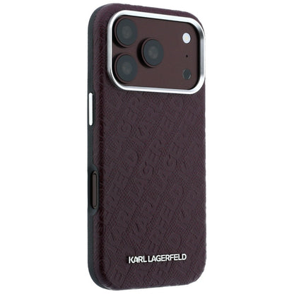 Husa MagSafe pentru Apple iPhone 18 Pro Max / 17 Pro Max, Karl Lagerfeld, Grained Metal Logo, Visinie