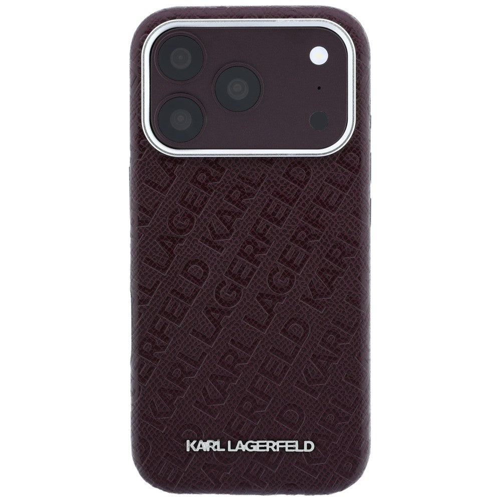 Husa MagSafe pentru Apple iPhone 18 Pro Max / 17 Pro Max, Karl Lagerfeld, Grained Metal Logo, Visinie