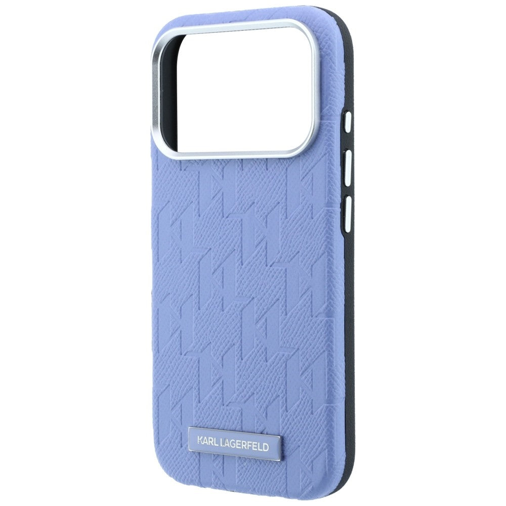 Husa MagSafe pentru Apple iPhone 18 Pro Max / 17 Pro Max, Karl Lagerfeld, Grained Mono Resin Logo, Bleu