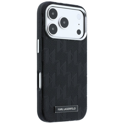 Husa MagSafe pentru Apple iPhone 18 Pro Max / 17 Pro Max, Karl Lagerfeld, Grained Mono Resin Logo, Neagra