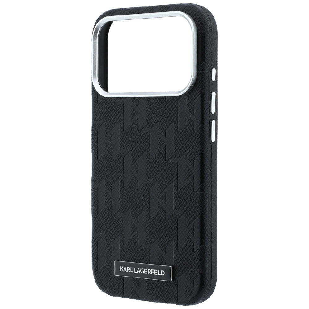 Husa MagSafe pentru Apple iPhone 18 Pro Max / 17 Pro Max, Karl Lagerfeld, Grained Mono Resin Logo, Neagra