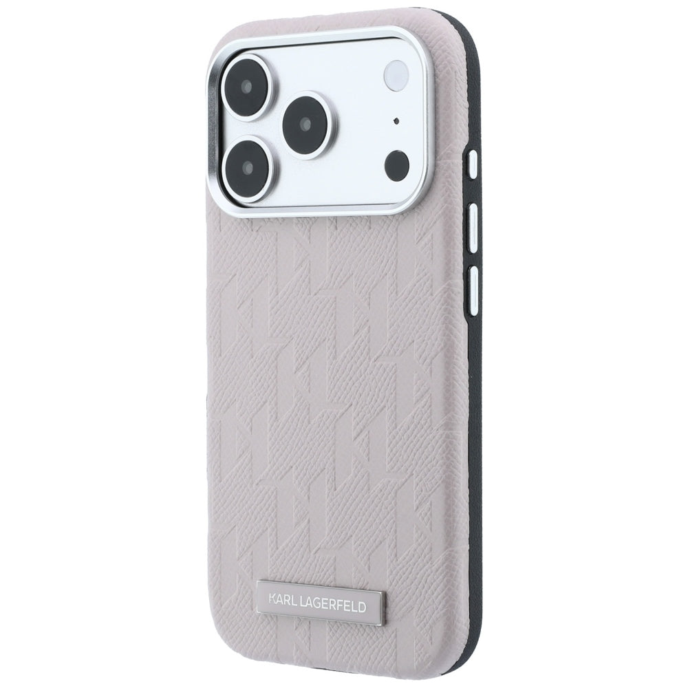 Husa MagSafe pentru Apple iPhone 18 Pro Max / 17 Pro Max, Karl Lagerfeld, Grained Mono Resin Logo, Roz