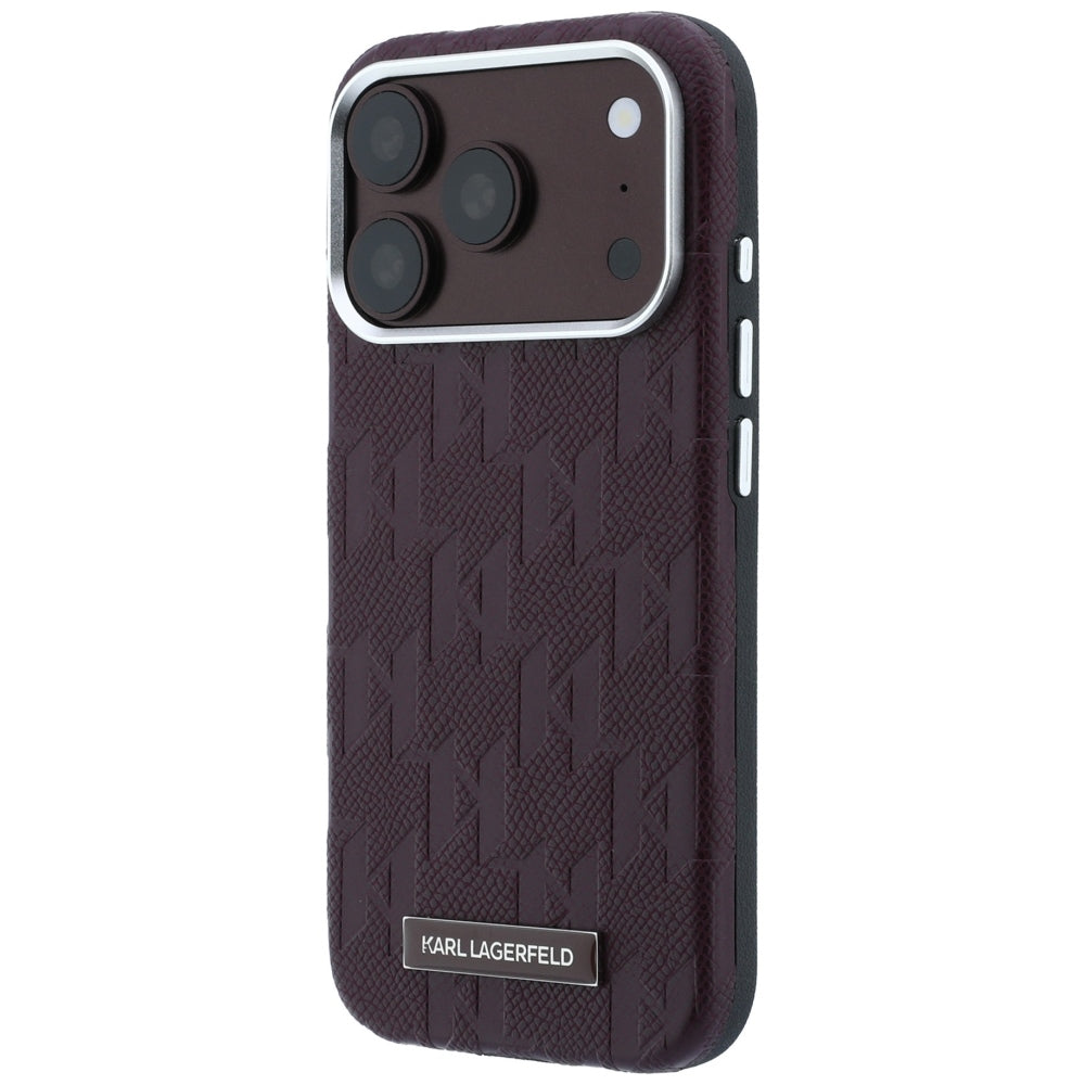 Husa MagSafe pentru Apple iPhone 18 Pro Max / 17 Pro Max, Karl Lagerfeld, Grained Mono Resin Logo, Visinie