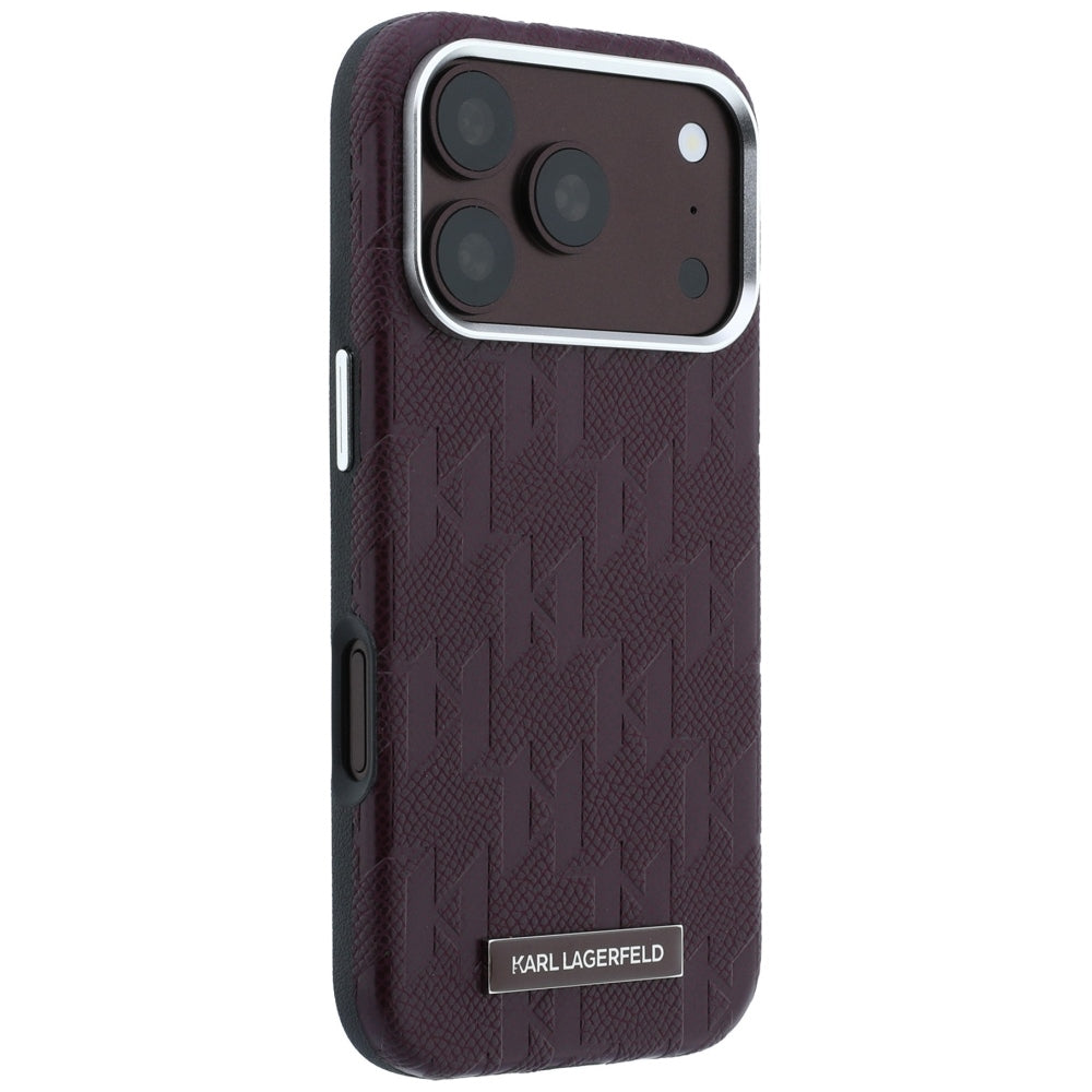 Husa MagSafe pentru Apple iPhone 18 Pro Max / 17 Pro Max, Karl Lagerfeld, Grained Mono Resin Logo, Visinie