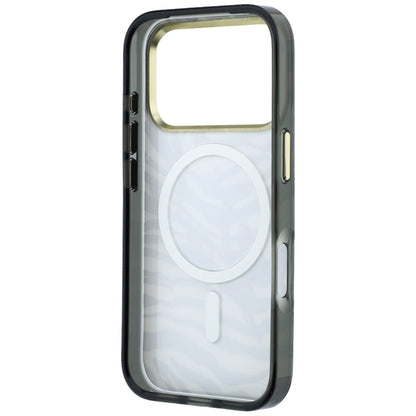 Husa MagSafe pentru Apple iPhone 18 Pro Max / 17 Pro Max, Karl Lagerfeld, HC IML Signature Zebra Glitter Gold, Neagra