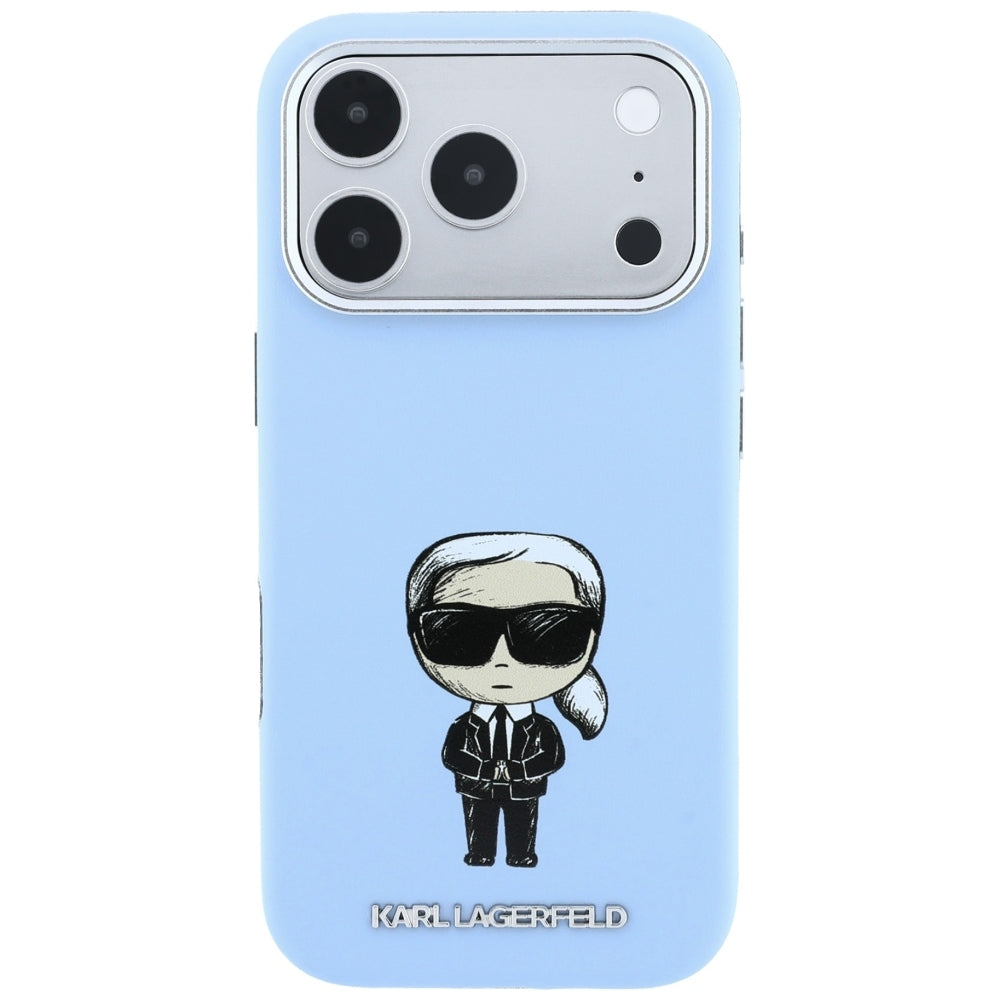Husa MagSafe pentru Apple iPhone 18 Pro Max / 17 Pro Max, Karl Lagerfeld, Ikonik Sketch, Bleu