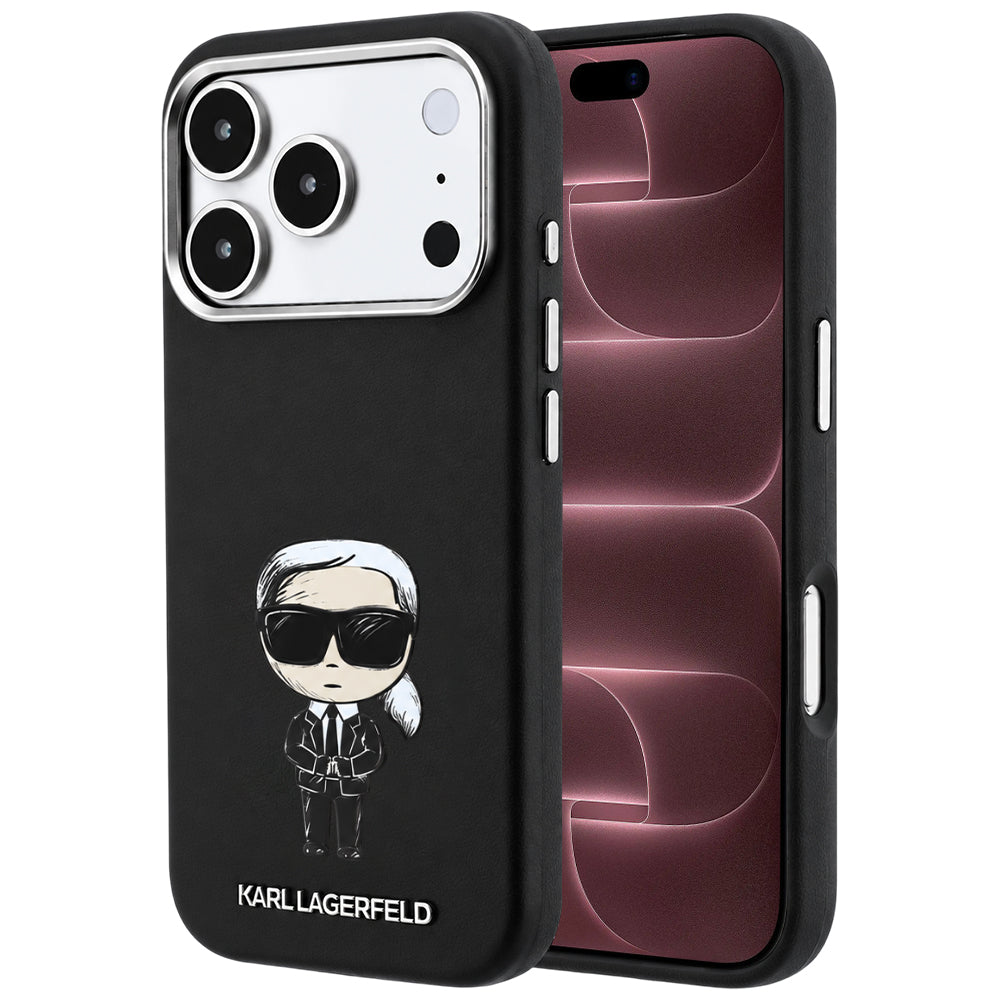 Husa MagSafe pentru Apple iPhone 18 Pro Max / 17 Pro Max, Karl Lagerfeld, Ikonik Sketch, Neagra