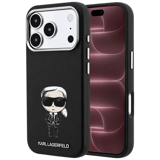 Husa MagSafe pentru Apple iPhone 18 Pro Max / 17 Pro Max, Karl Lagerfeld, Ikonik Sketch, Neagra