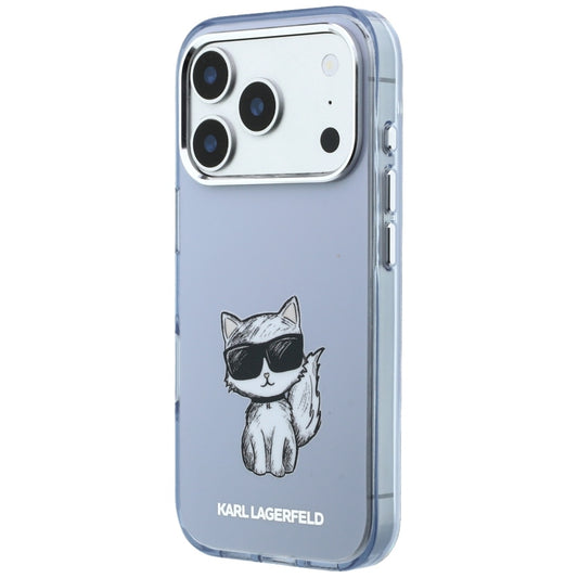 Husa MagSafe pentru Apple iPhone 18 Pro Max / 17 Pro Max, Karl Lagerfeld, IML Choupette Body Sketch Print, Albastra