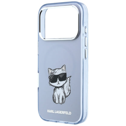 Husa MagSafe pentru Apple iPhone 18 Pro Max / 17 Pro Max, Karl Lagerfeld, IML Choupette Body Sketch Print, Albastra