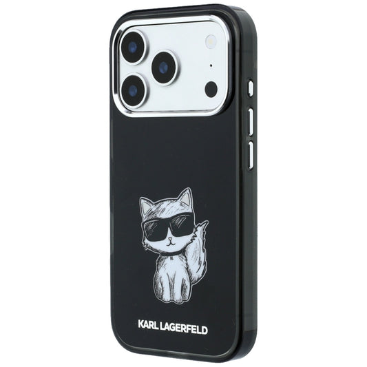 Husa MagSafe pentru Apple iPhone 18 Pro Max / 17 Pro Max, Karl Lagerfeld, IML Choupette Body Sketch Print, Neagra