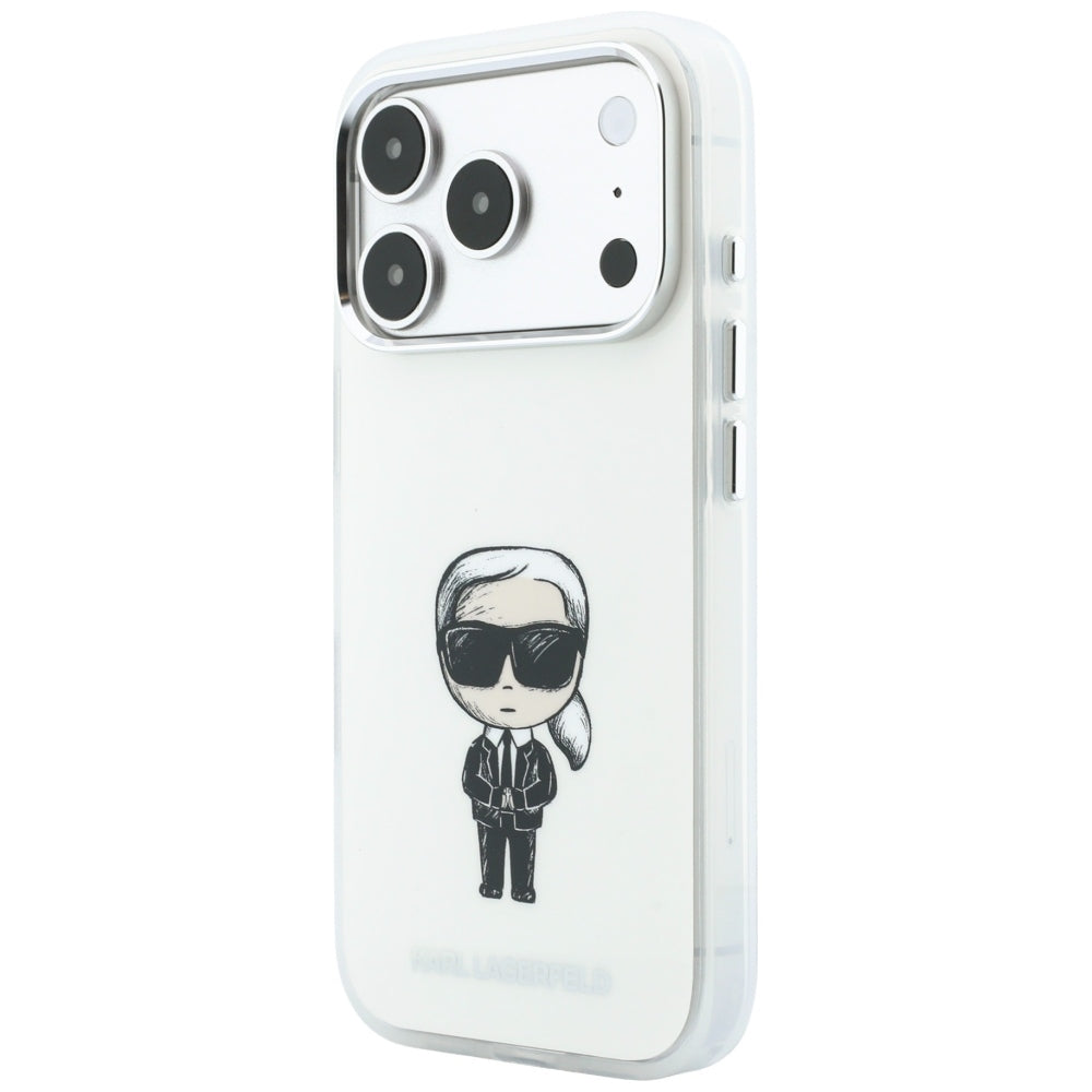 Husa MagSafe pentru Apple iPhone 18 Pro Max / 17 Pro Max, Karl Lagerfeld, IML Ikonik Sketch Print, Bej