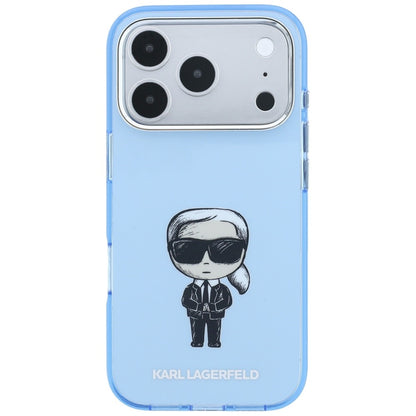 Husa MagSafe pentru Apple iPhone 18 Pro Max / 17 Pro Max, Karl Lagerfeld, IML Ikonik Sketch Print, Bleu