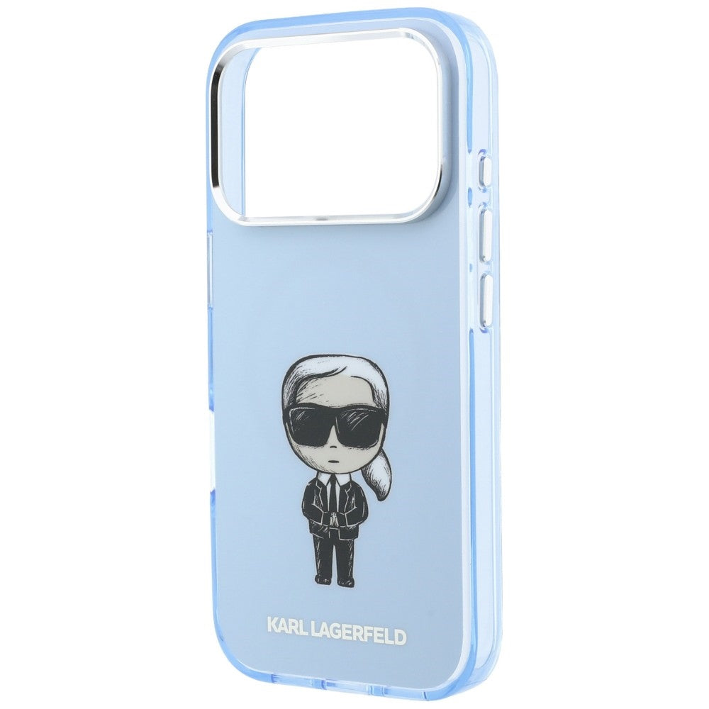 Husa MagSafe pentru Apple iPhone 18 Pro Max / 17 Pro Max, Karl Lagerfeld, IML Ikonik Sketch Print, Bleu