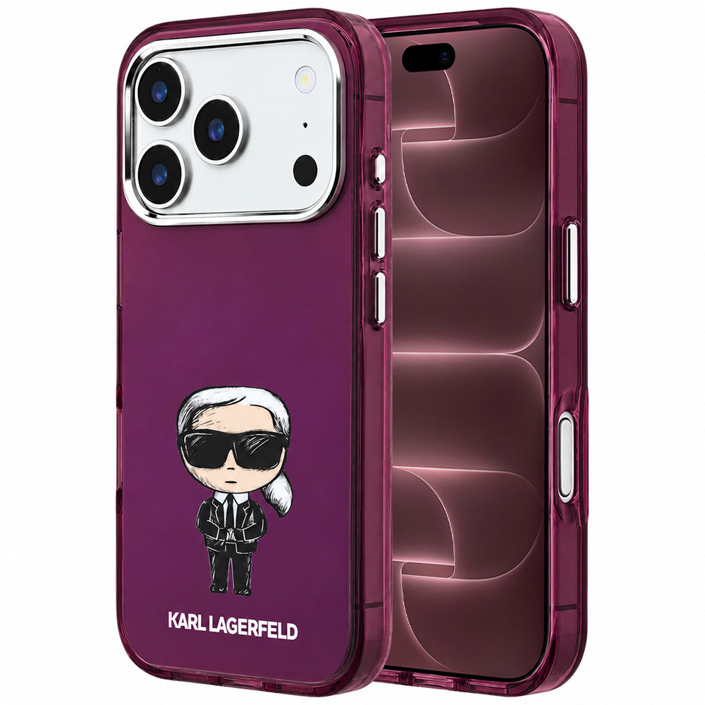 Husa MagSafe pentru Apple iPhone 18 Pro Max / 17 Pro Max, Karl Lagerfeld, IML Ikonik Sketch Print, Visinie