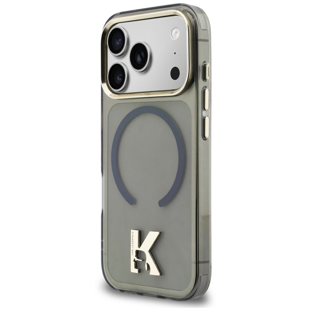 Husa MagSafe pentru Apple iPhone 18 Pro Max / 17 Pro Max, Karl Lagerfeld, IML Karl Head Logo, Neagra