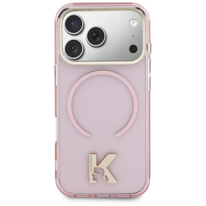Husa MagSafe pentru Apple iPhone 18 Pro Max / 17 Pro Max, Karl Lagerfeld, IML Karl Head Logo, Roz