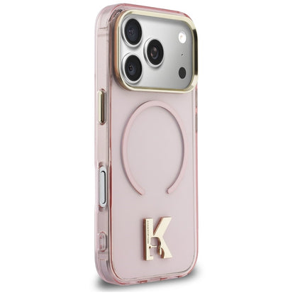 Husa MagSafe pentru Apple iPhone 18 Pro Max / 17 Pro Max, Karl Lagerfeld, IML Karl Head Logo, Roz