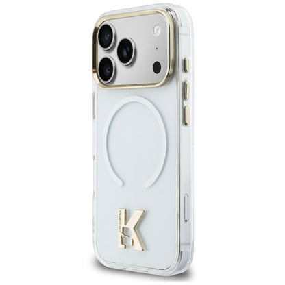 Husa MagSafe pentru Apple iPhone 18 Pro Max / 17 Pro Max, Karl Lagerfeld, IML Karl Head Logo, Transparenta