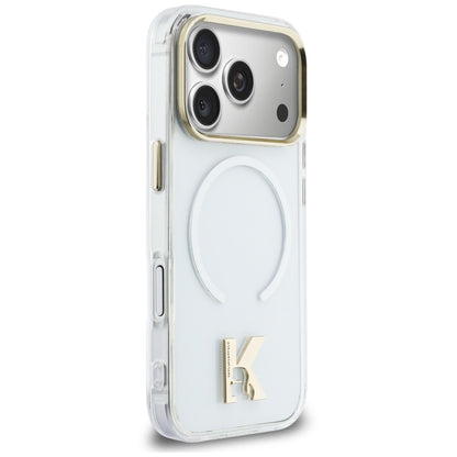 Husa MagSafe pentru Apple iPhone 18 Pro Max / 17 Pro Max, Karl Lagerfeld, IML Karl Head Logo, Transparenta