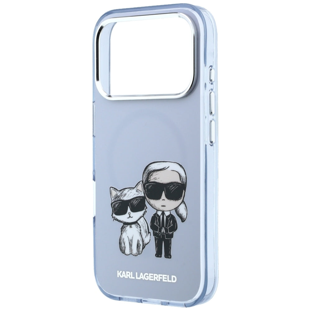 Husa MagSafe pentru Apple iPhone 18 Pro Max / 17 Pro Max, Karl Lagerfeld, IML KC Bodies Sketch Print, Albastra