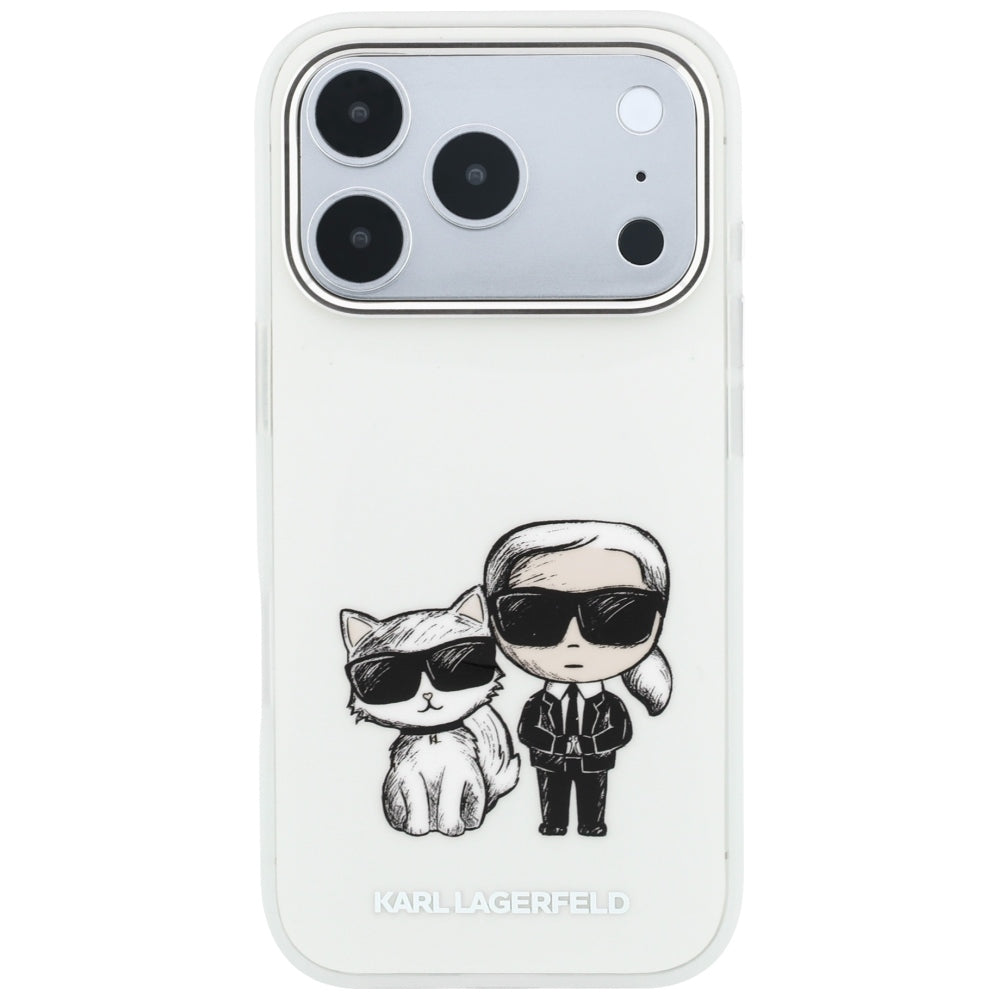 Husa MagSafe pentru Apple iPhone 18 Pro Max / 17 Pro Max, Karl Lagerfeld, IML KC Bodies Sketch Print, Bej
