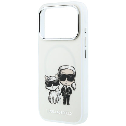 Husa MagSafe pentru Apple iPhone 18 Pro Max / 17 Pro Max, Karl Lagerfeld, IML KC Bodies Sketch Print, Bej