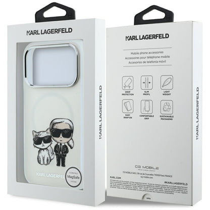 Husa MagSafe pentru Apple iPhone 18 Pro Max / 17 Pro Max, Karl Lagerfeld, IML KC Bodies Sketch Print, Bej
