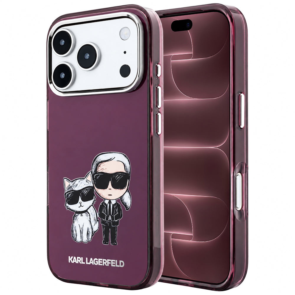 Husa MagSafe pentru Apple iPhone 18 Pro Max / 17 Pro Max, Karl Lagerfeld, IML KC Bodies Sketch Print, Visinie