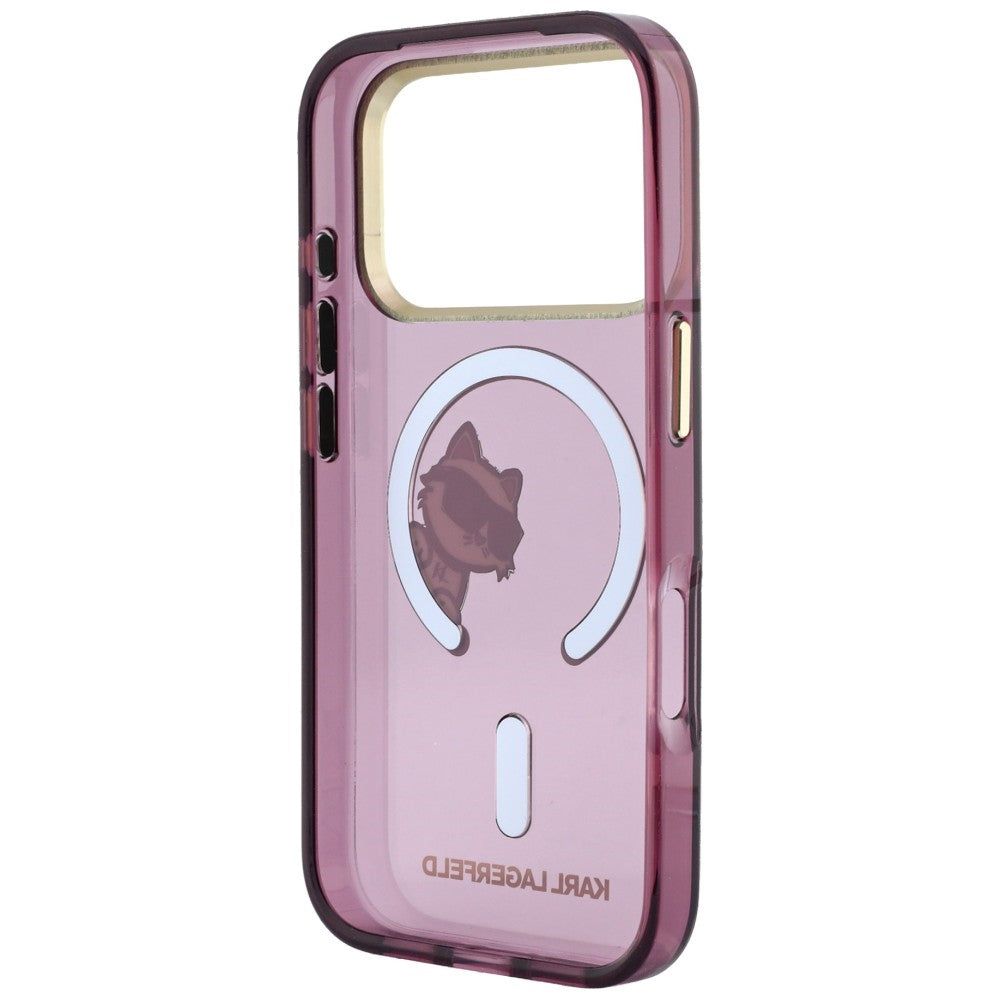 Husa MagSafe pentru Apple iPhone 18 Pro Max / 17 Pro Max, Karl Lagerfeld, IML Peekaboo Print and Metal Frame, Visinie