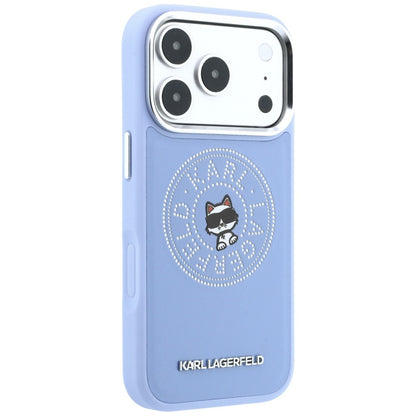 Husa MagSafe pentru Apple iPhone 18 Pro Max / 17 Pro Max, Karl Lagerfeld, Point and Choupette Sketch, Bleu