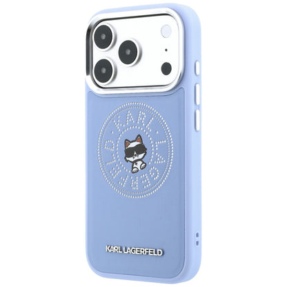 Husa MagSafe pentru Apple iPhone 18 Pro Max / 17 Pro Max, Karl Lagerfeld, Point and Choupette Sketch, Bleu