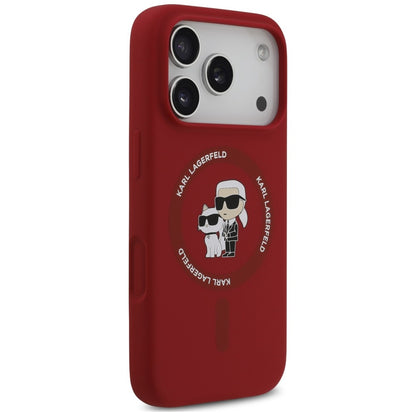 Husa MagSafe pentru Apple iPhone 18 Pro Max / 17 Pro Max, Karl Lagerfeld, Silicone Ring Karl & Choupette, Rosie