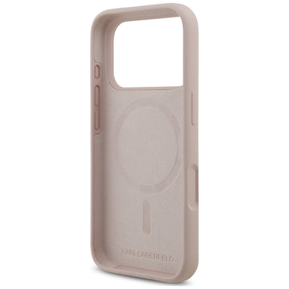 Husa MagSafe pentru Apple iPhone 18 Pro Max / 17 Pro Max, Karl Lagerfeld, Silicone Ring Karl & Choupette, Roz