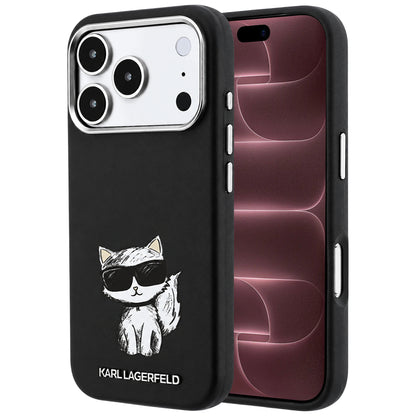 Husa MagSafe pentru Apple iPhone 18 Pro Max / 17 Pro Max, Karl Lagerfeld, Smooth Choupette Sketch, Neagra