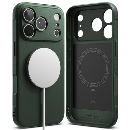 Husa MagSafe pentru Apple iPhone 18 Pro Max / 17 Pro Max, Ringke, Onyx, Verde Inchis