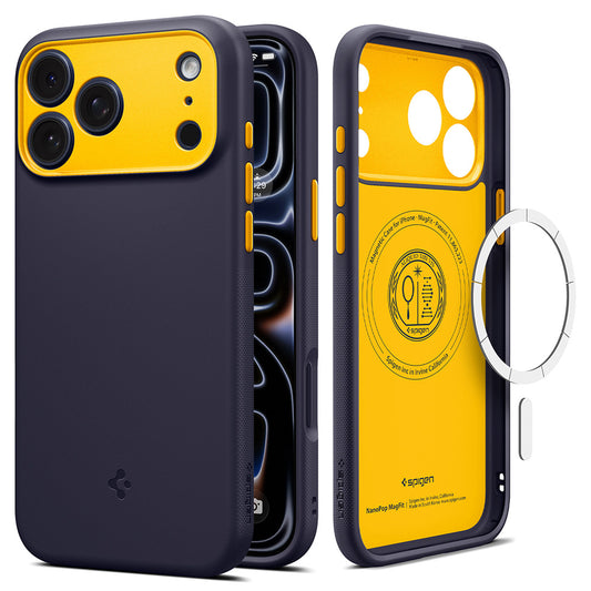 Husa MagSafe pentru Apple iPhone 18 Pro Max / 17 Pro Max, Spigen, Caseology Nano Pop, Mov ACS12140