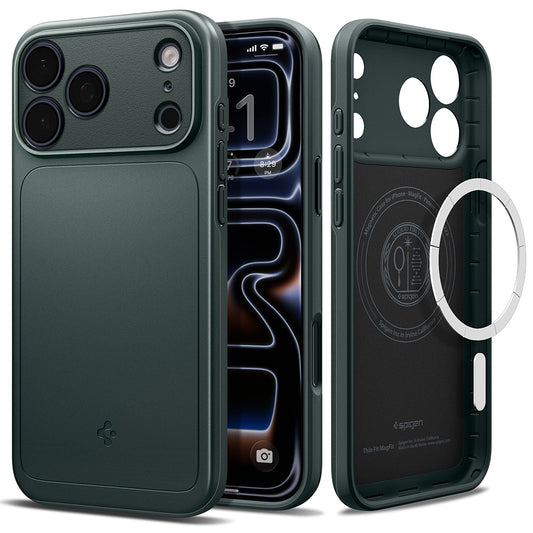 Husa MagSafe pentru Apple iPhone 18 Pro Max / 17 Pro Max, Spigen, Thin Fit, Verde ACS12106