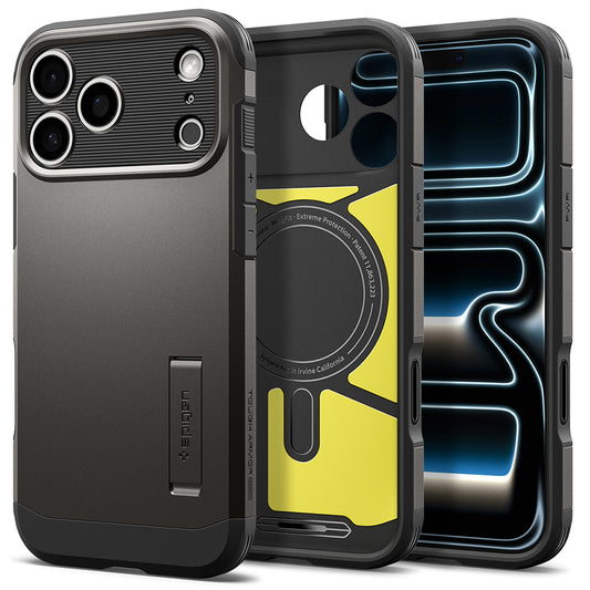 Husa MagSafe pentru Apple iPhone 18 Pro Max / 17 Pro Max, Spigen, Tough Armor T, Gri ACS12137