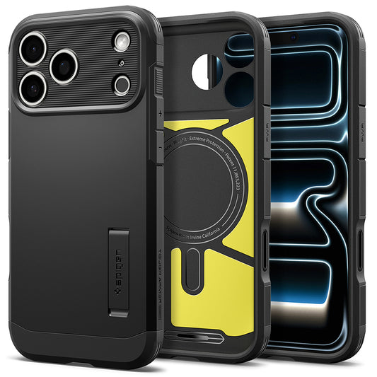 Husa MagSafe pentru Apple iPhone 18 Pro Max / 17 Pro Max, Spigen, Tough Armor T, Neagra ACS12136