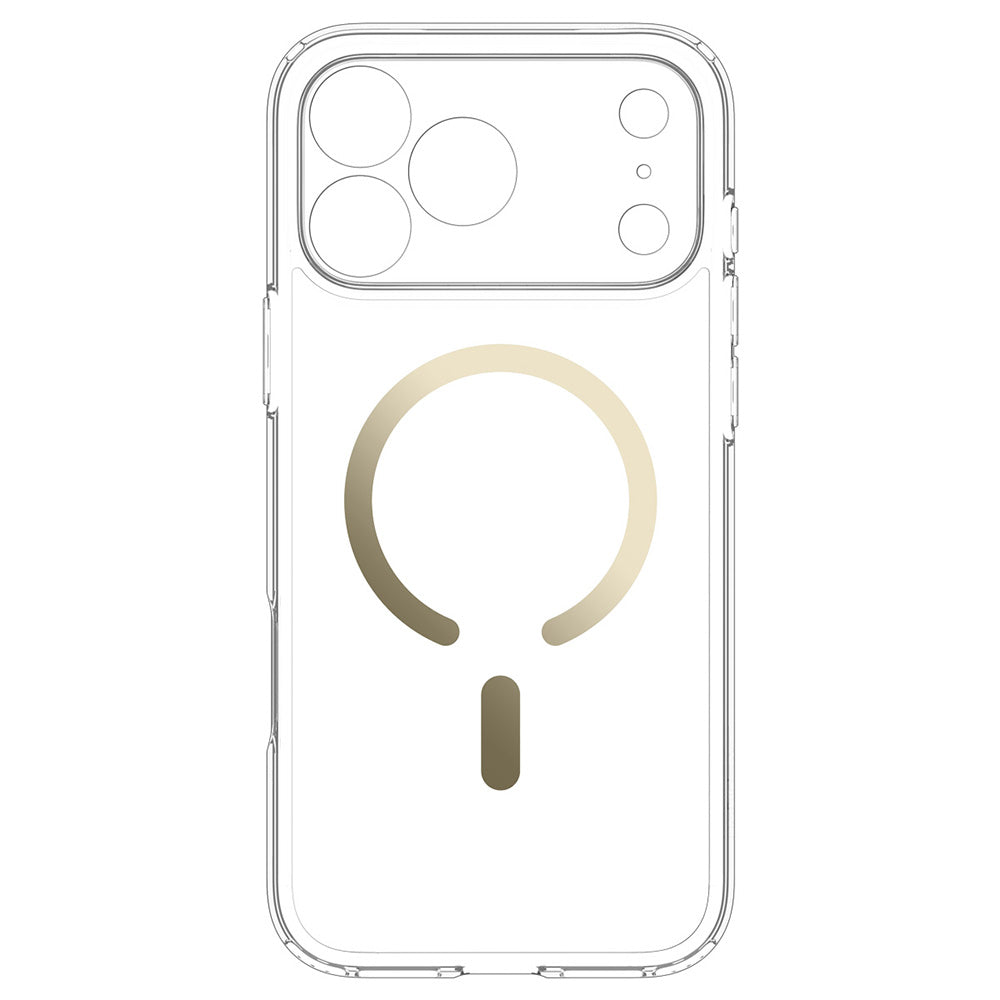 Husa MagSafe pentru Apple iPhone 18 Pro Max / 17 Pro Max, Spigen, Ultra Hybrid, Aurie Transparenta ACS12120