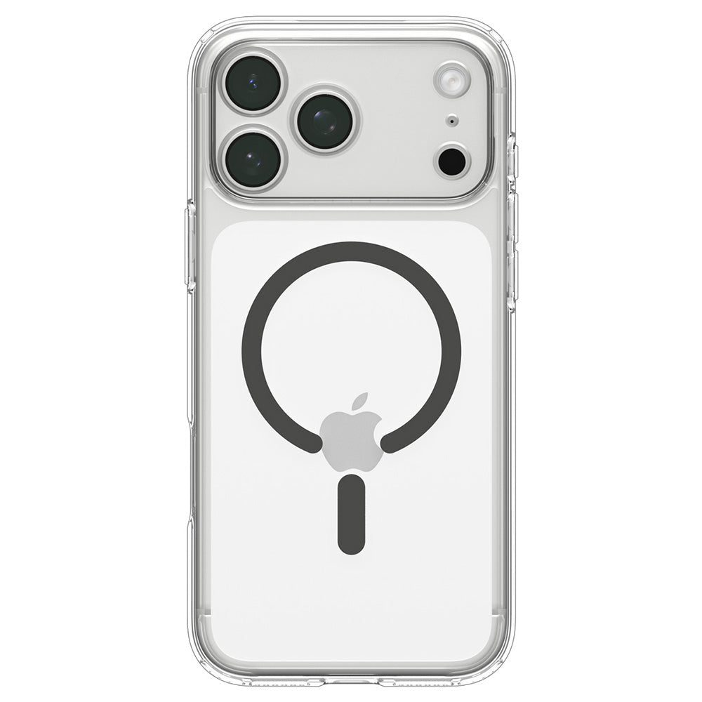 Husa MagSafe pentru Apple iPhone 18 Pro Max / 17 Pro Max, Spigen, Ultra Hybrid, Gri Transparenta ACS12119