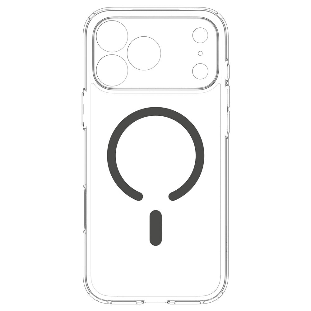 Husa MagSafe pentru Apple iPhone 18 Pro Max / 17 Pro Max, Spigen, Ultra Hybrid, Gri Transparenta ACS12119