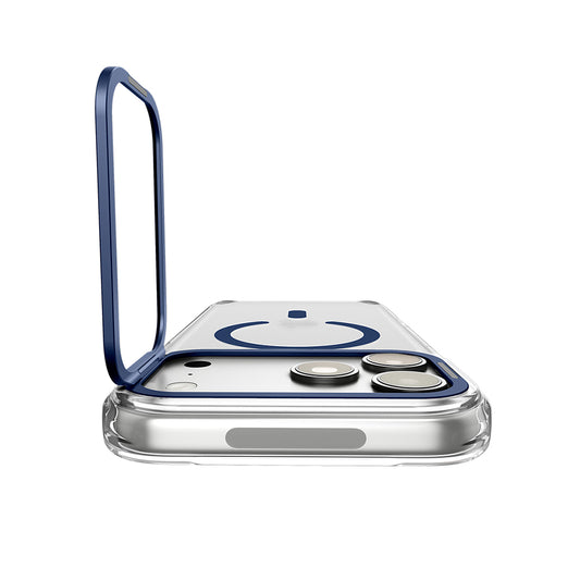 Husa MagSafe pentru Apple iPhone 18 Pro Max / 17 Pro Max, Spigen, Ultra Hybrid Optik S, Transparenta Bleumarin ACS11909