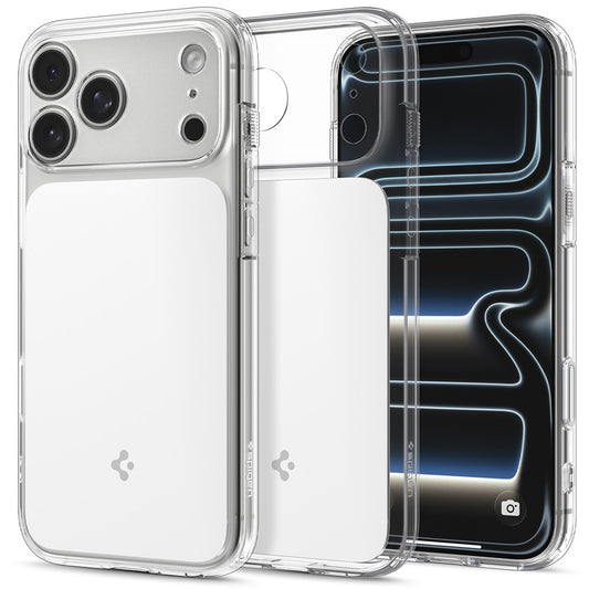 Husa MagSafe pentru Apple iPhone 18 Pro Max / 17 Pro Max, Spigen, Ultra Hybrid T, Alba ACS12132
