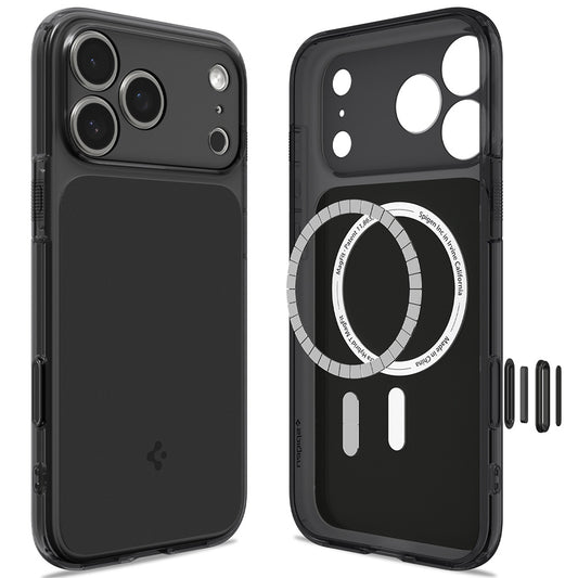 Husa MagSafe pentru Apple iPhone 18 Pro Max / 17 Pro Max, Spigen, Ultra Hybrid T, Neagra Mata ACS12134